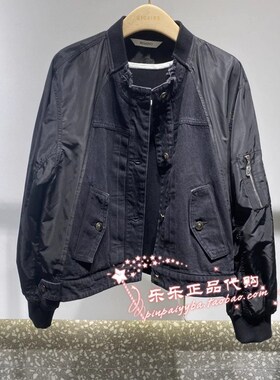 Migaino曼娅奴女装2024新款冬装长袖拼接个性款外套MO42SJ011