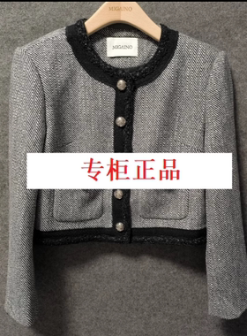 曼娅奴专柜正品2023年新款秋季小风短款女外套MN32SC030