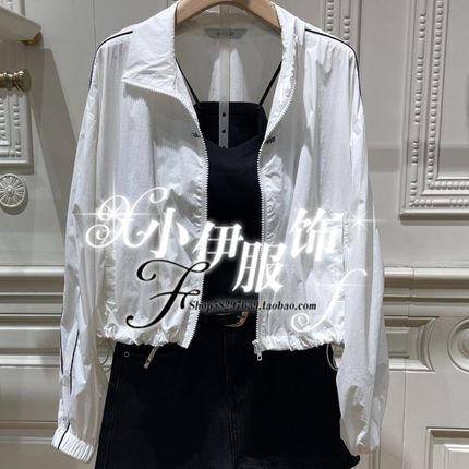 曼娅奴商场专柜正品2024年秋装翻领短款开衫外套MO32SC007