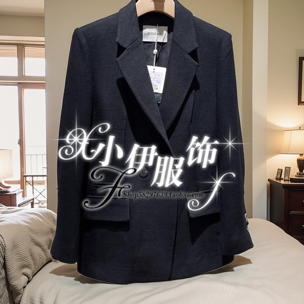 曼娅奴女装2023年冬装新款时尚修身气质西装款外套女MN42SS010