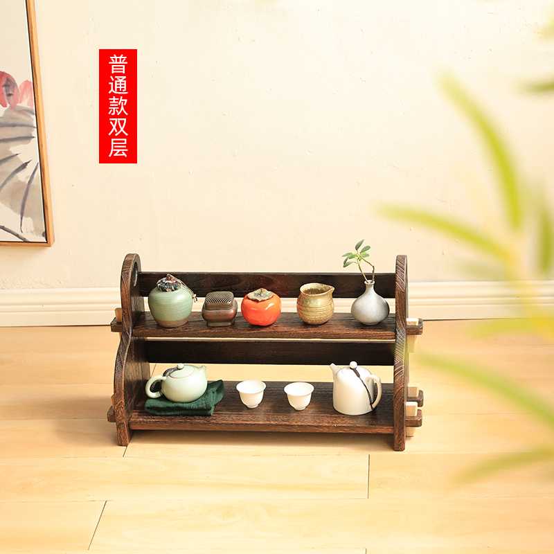 天兰美桌面复古落地书房置物架