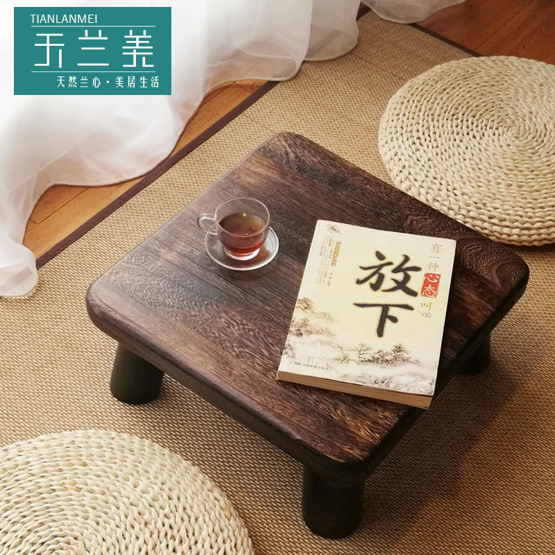 原木复古小凳子家用小板凳换鞋凳儿童矮凳茶几客厅沙发懒人小木凳