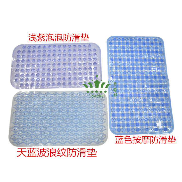 家用浴室按摩防滑垫卫生间地垫车载车用超大吸盘无毒无味透明塑料图片