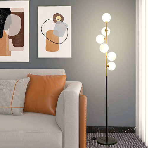 轻奢网红多头沙发边艺术落地灯