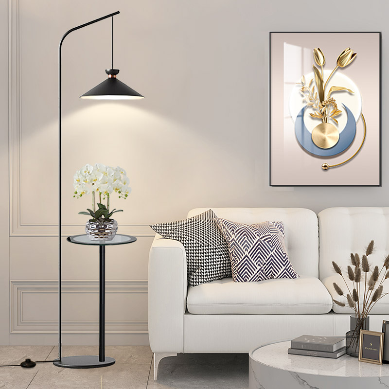 客厅落地灯沙发旁边高级感钓鱼灯
