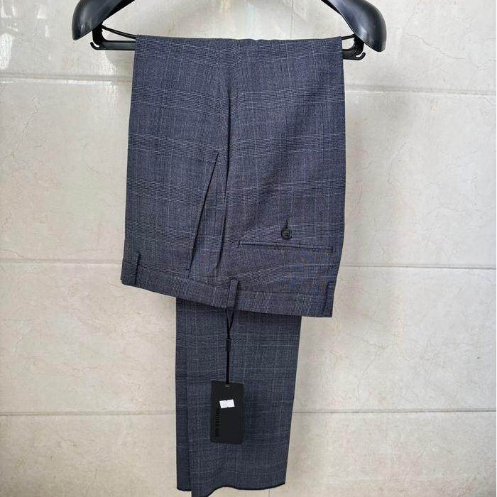 诺丁山男士商务小码特价意大利进口面料羊毛灰色格西裤吊牌2100元