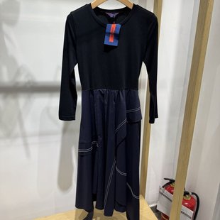 依文EVECINA女士商务新款 上班时尚 黑色连衣裙女裙吊牌价1488元