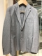 依文男士 意大利进口guabello高博乐羊毛桑蚕丝灰色单西服 商务修身
