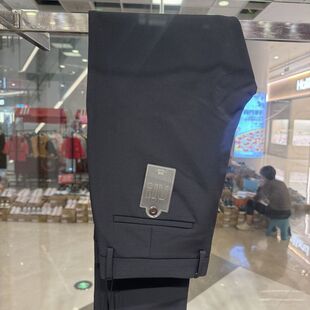 依文男士商务高端秋冬红外蓄热升温暖燚绒藏蓝色休闲裤吊牌1480元