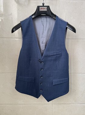 威*多男士特价捡漏175/96B意大利维达莱纯羊毛面料马甲夹专柜同款