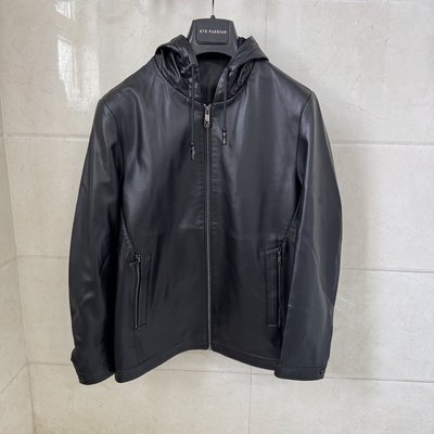 威尚梵恩斯男士商务高档休闲绵羊毛皮黑色咖啡色连帽羊皮衣4999元