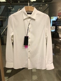 依文诺丁山新款折扣男士商务时尚免烫秋冬款加厚白色衬衫专柜同款