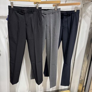 威尚男士商务秋冬厚款老版型宽裤脚口黑灰藏青色直筒西裤1499元