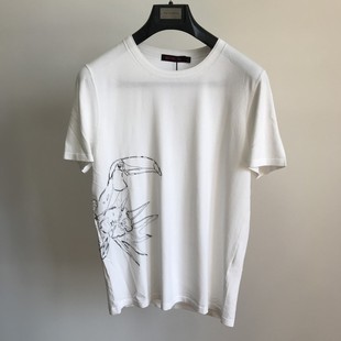 依文诺丁山男士青春时尚凉感面料圆领白色半袖短袖T恤吊牌1680元