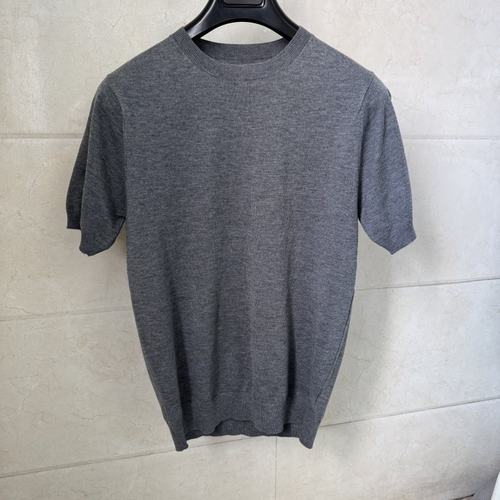 威尚梵恩斯男士商务亲肤秋款圆领绵羊毛混纺短袖毛衫衣吊牌1899元