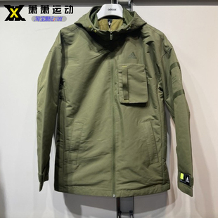 Adidas阿迪达斯男子加绒外套运动服防风连帽夹克GP0990 KF5225