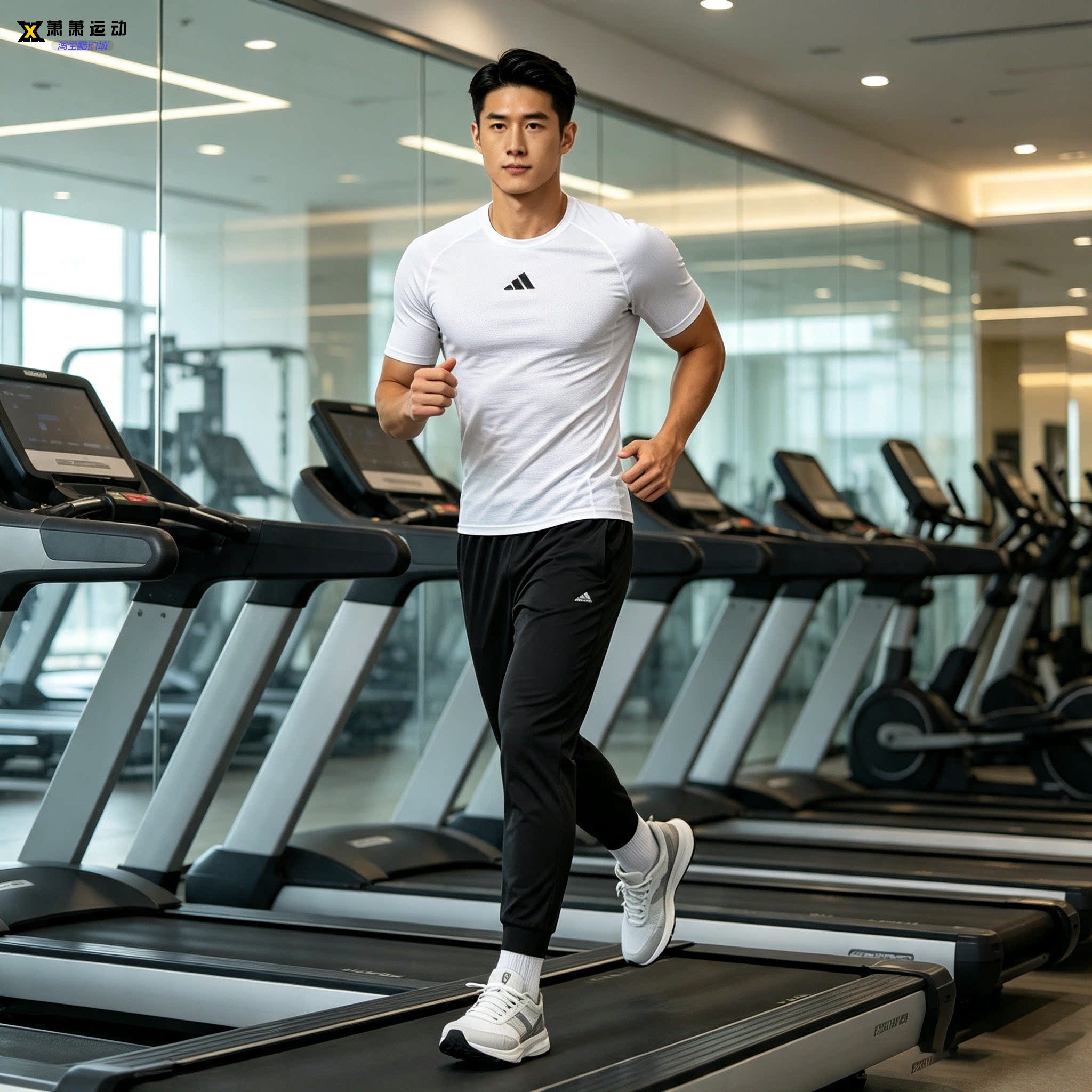阿迪达斯Adidas 男装夏季新款透气排汗骑行运动短袖紧身T恤IP9959