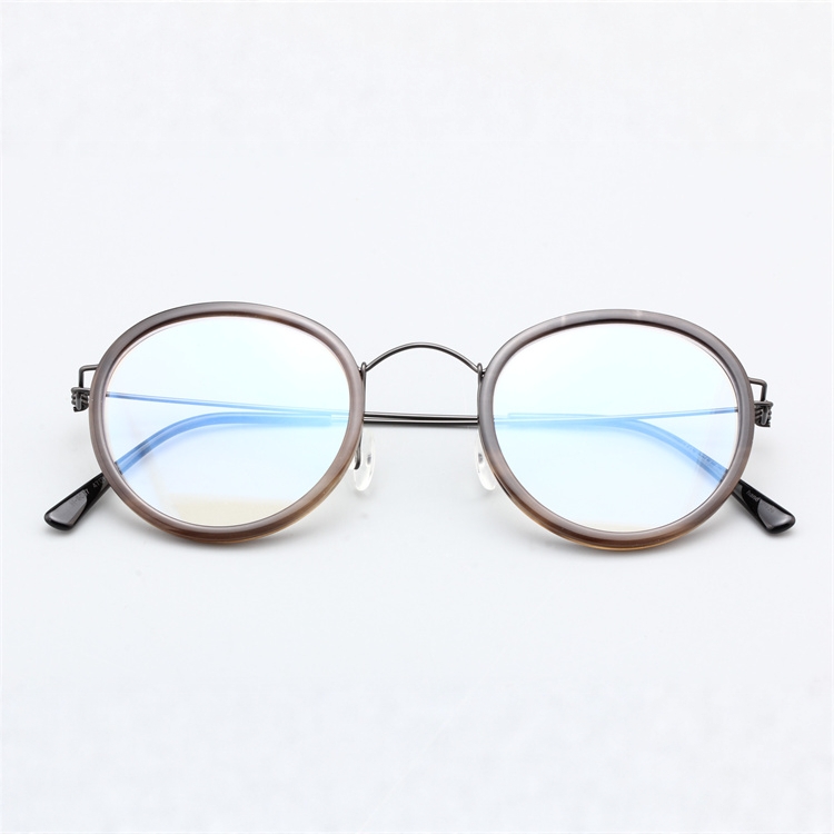 姜文圆框眼镜近视眼镜框男超轻纯钛眼镜架牛角配眼睛框镜架女9037