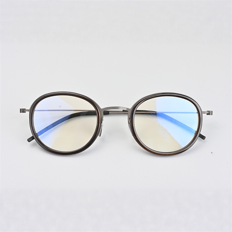 复古超轻全框镜框男复古手工眼镜牛角眼镜配近视防蓝光镜架男6639