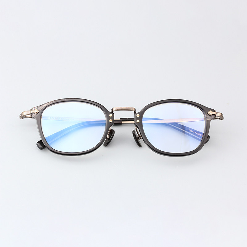 小框眼镜近视眼睛框男复古中金眼镜黑框牛角眼睛框镜架男小脸9051