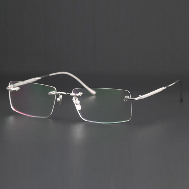 纯银眼镜s925纯银眼镜贵金属眼镜近视眼镜框无 银商务1120-1