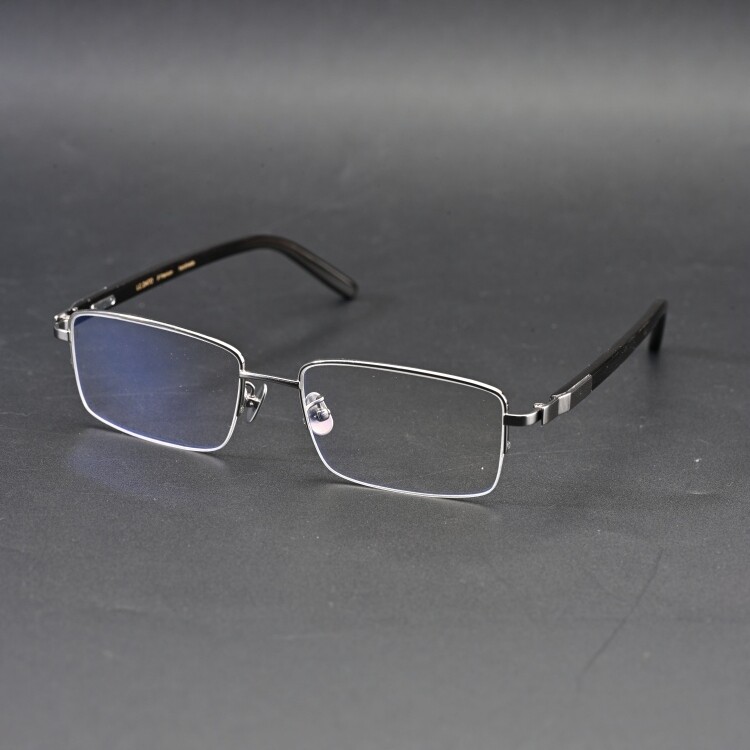 复古超轻半框镜框男复古手工眼镜牛角眼镜配近视防蓝光镜架男6606