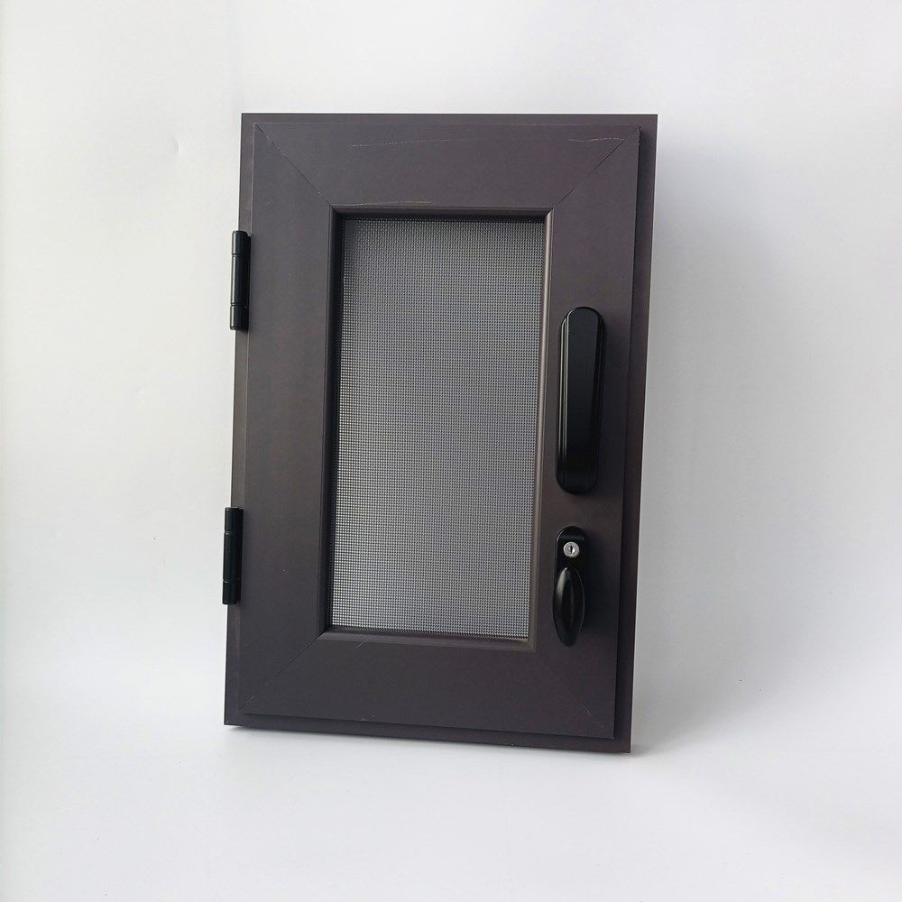 口袋锁内平开纱窗高清高透金刚网丝边框加厚铝合金儿童防护锁西安