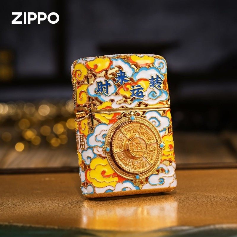 zippo打火机镀金套壳时来运转