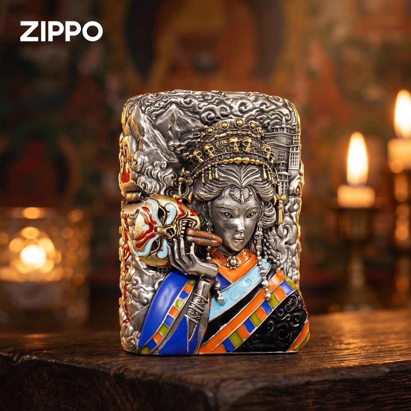 zippo打火机古银套壳扎基拉姆