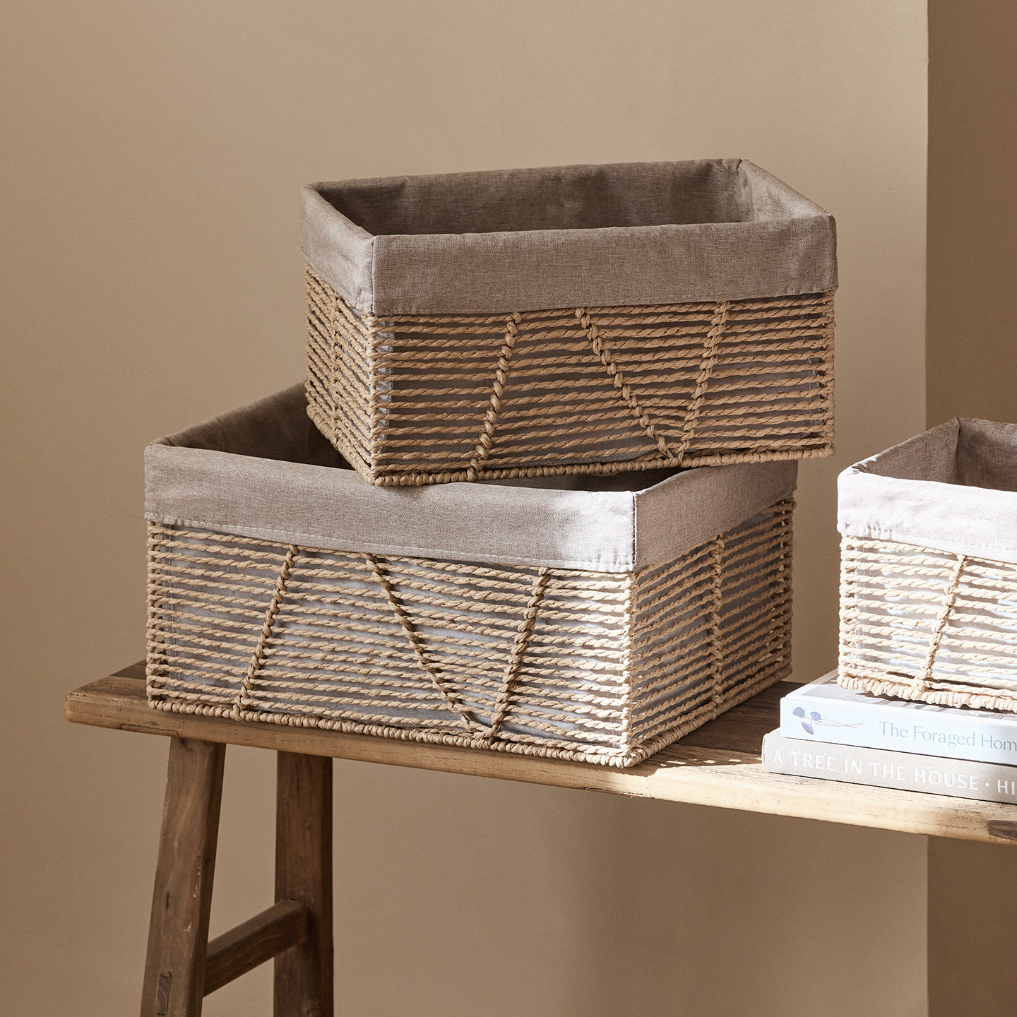 手工编织收纳筐仿藤编卫生间收纳篮家用杂物篮子酒店储物筐置物篮,收纳整理,收纳筐,淘宝优惠券,粉丝福利购,淘宝优惠卷