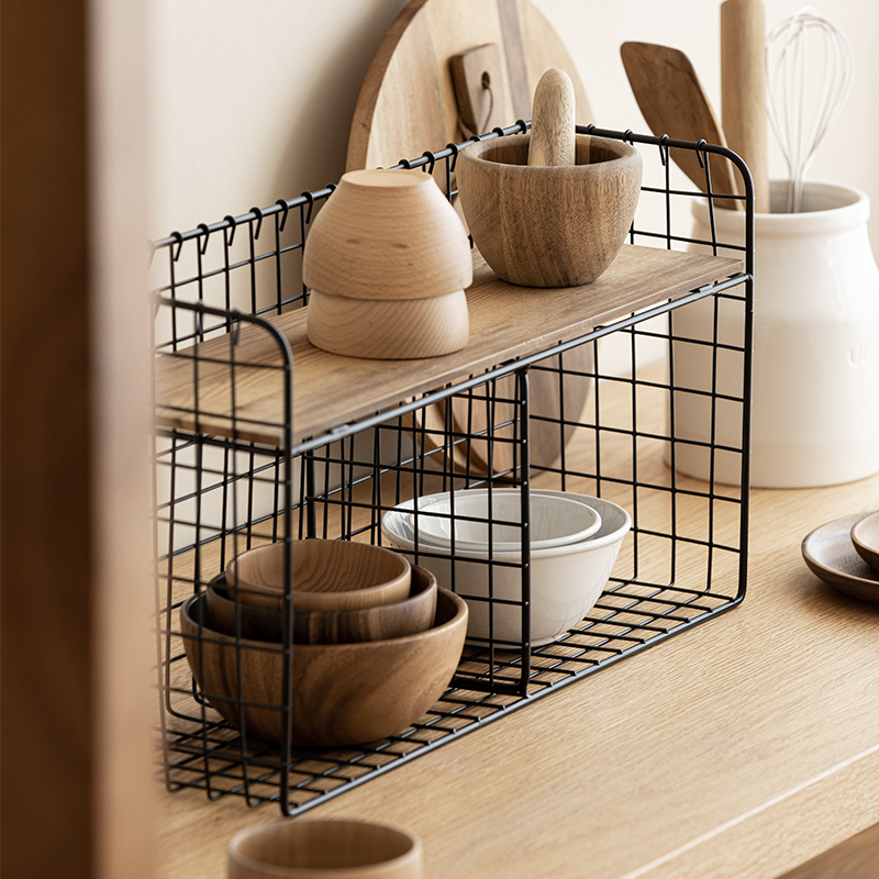 铁艺落地多层厨房免打孔置物架