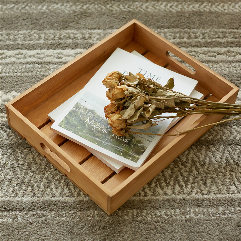 美式复古长方形木质桌面化妆品收纳盒实木托盘手工储物木盒zakka