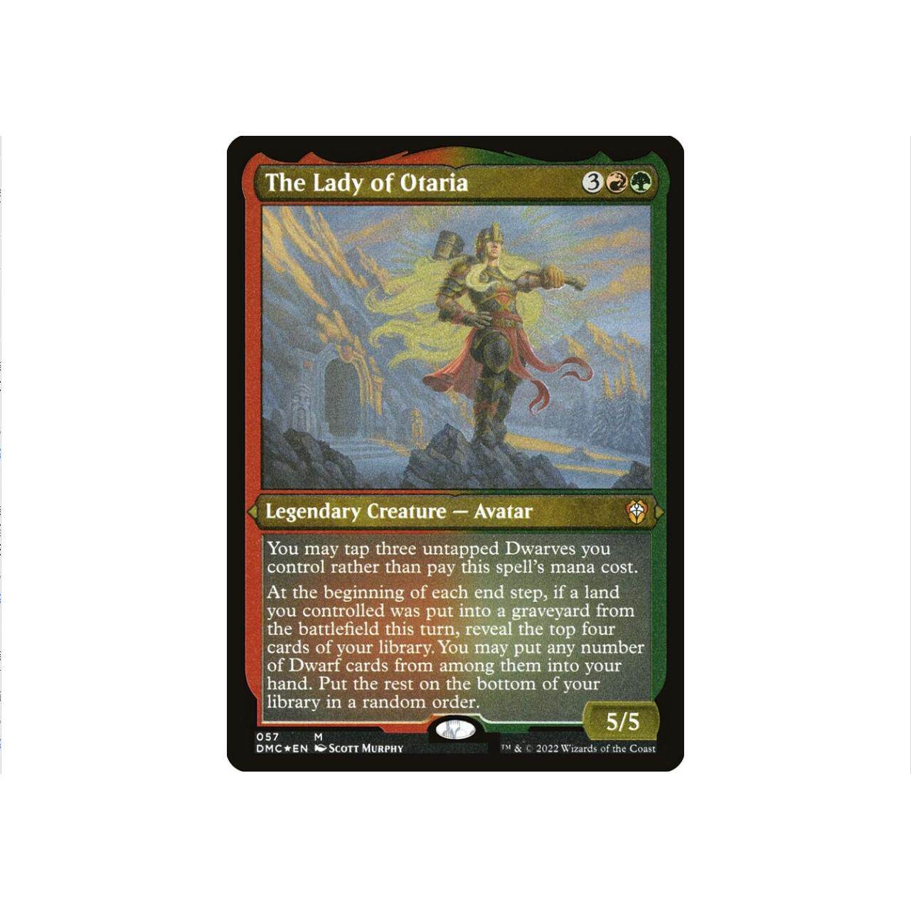 万智牌 mtg 众志成城指挥官 dmc 欧塔利亚女神 英文 蚀刻闪