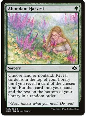 万智牌 MTG 丰足收成 绿色 摩登新篇2 MH 英文平
