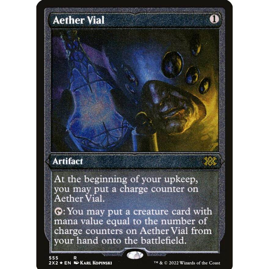 【满足】万智牌 mtg 双星大师2 2x2 蚀刻闪 金 神器 乙太精瓶