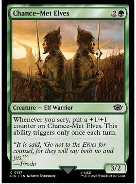 万智牌 MTG 魔戒：中洲传说 LTR 相逢精灵 英文 绿色