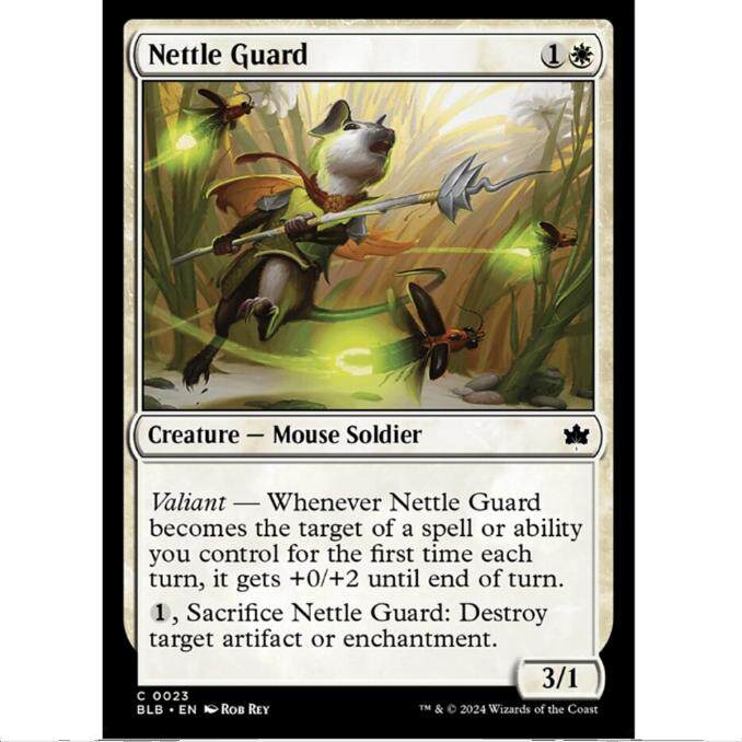 万智牌 MTG 荨麻原守卫 BLB 斑隆洛 英文闪 - 实物图