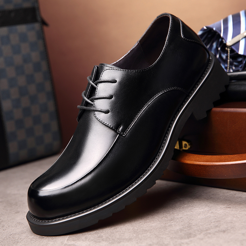 新款秋冬季休闲风大头透气皮鞋