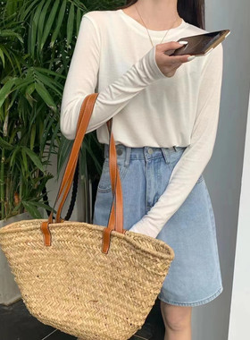 RUN.XI闰熙54182春季新款韩国定制羊毛天丝面膜T恤衫纯色打底上衣