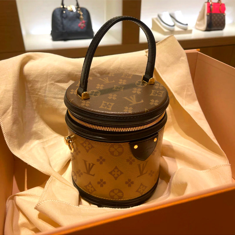 lvey正品真皮发财桶水桶包
