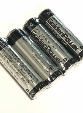 4节包邮 GoldenPower 金力 黑色碳性5号电池 R6P电池