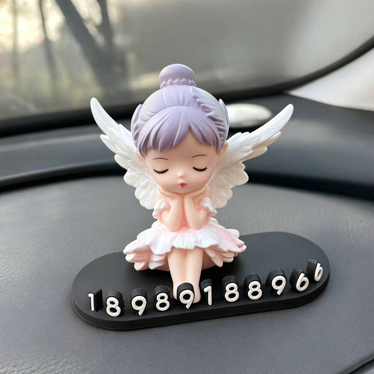挪车移车电话牌汽车临时停车牌女可爱车载手机号码牌摆件装饰用品