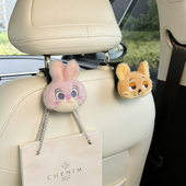 卡通毛绒多功能椅背后排小挂钩汽车座椅挂钩车载置物收纳可爱女