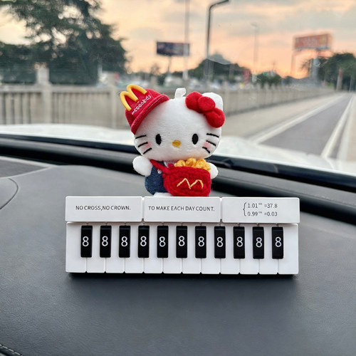 创意可爱小猫挪车电话牌车载临时停车号码牌移车牌车内饰品摆件