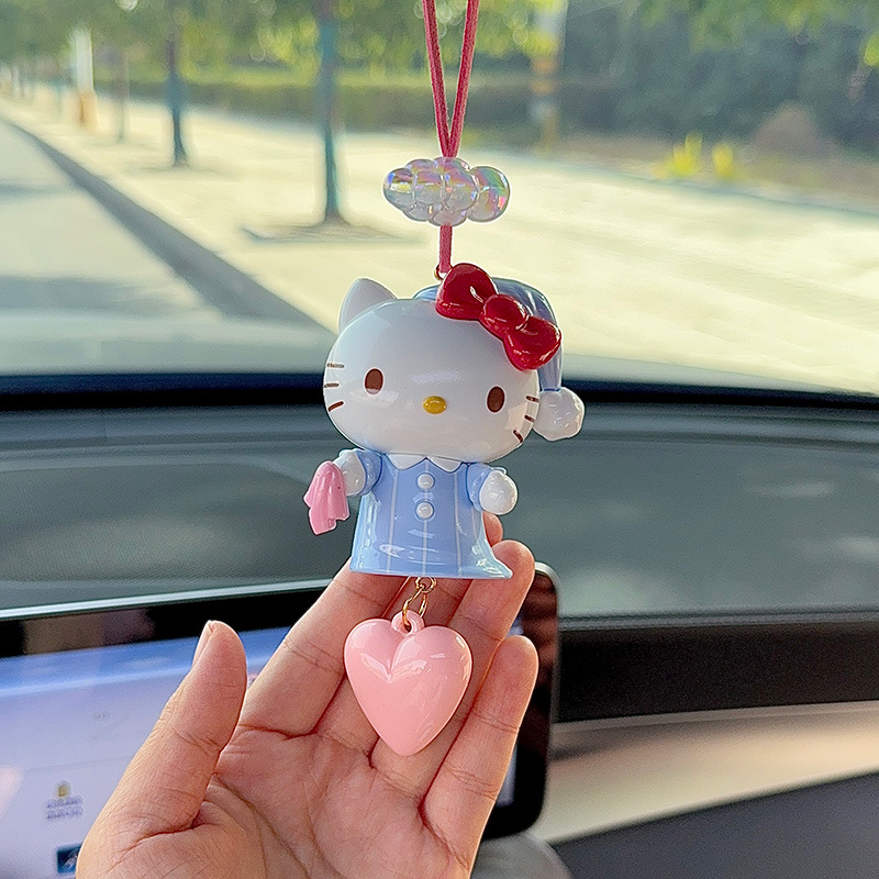 HelloKitty猫汽车挂件女车载后视镜车内高颜值装饰品吊坠可爱挂饰