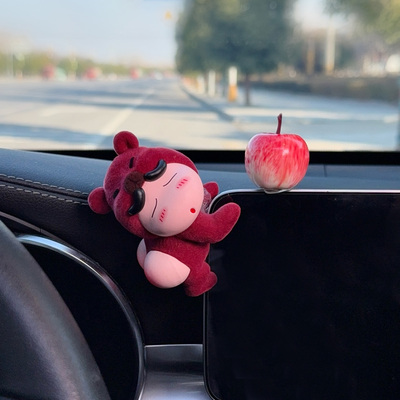 可爱蜡笔小新汽车屏幕摆件车内饰品好事发生车载中控屏幕装饰女生