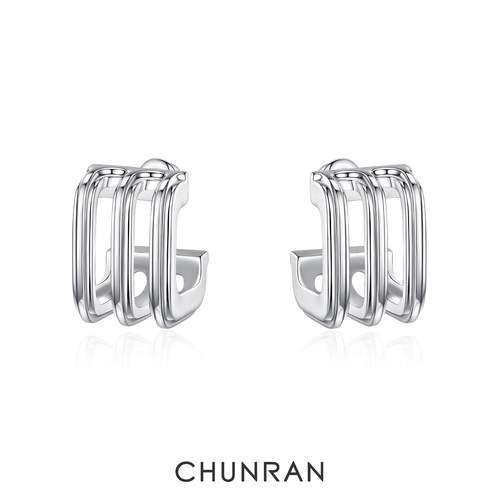 CHUNRAN疤痕系列新款C圈耳环