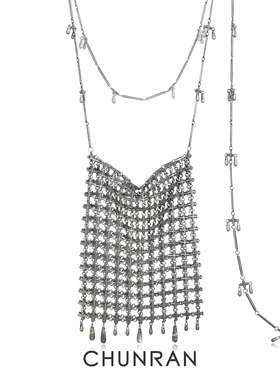 CHUNRAN春然设计感十字纹饰包袋