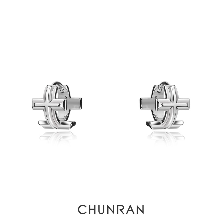CHUNRAN十字简约耳圈耳扣