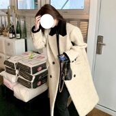 毛呢外套小个子韩系慵懒风中长款 感呢子大衣女2025秋冬季 新款